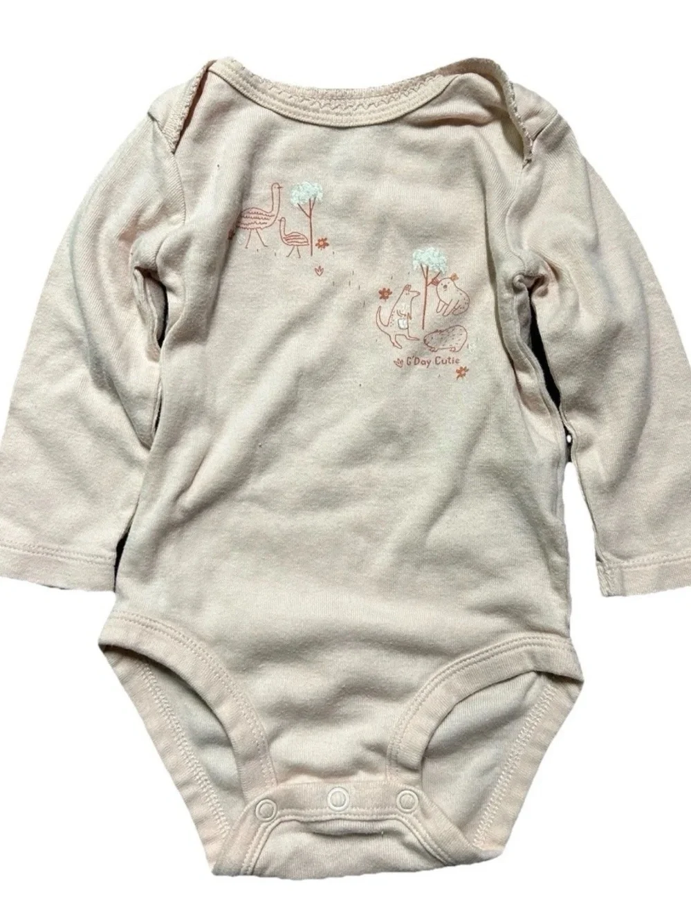 Baby Girl Long Sleeve Bodysuits Gap Cheetah Floral Size 3-6 Months